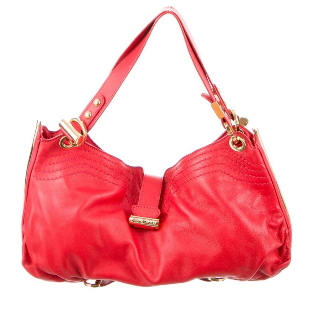 Gorgeous jimmy choo red leather bag